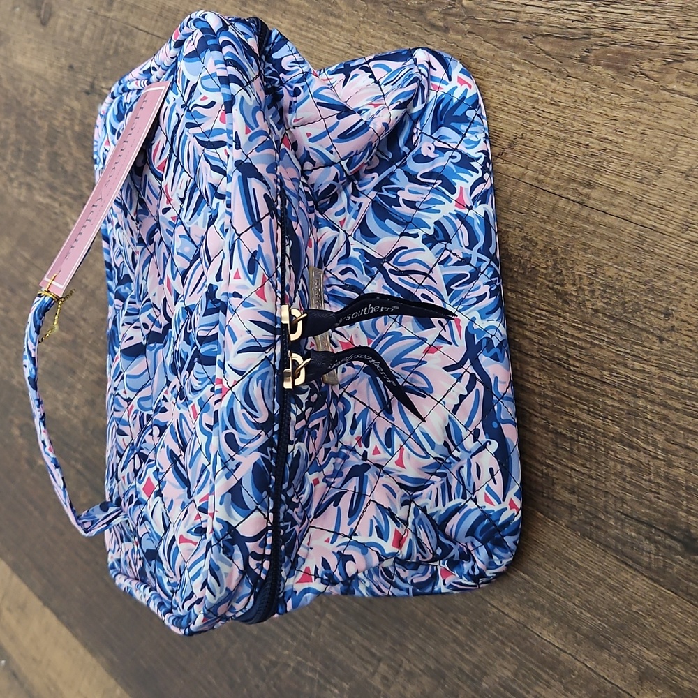 Simply Southern Blue and Pink Quilted Bag